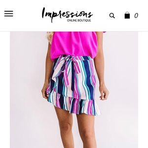 Steal the Spotlight Stripe Skirt